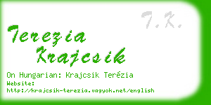 terezia krajcsik business card